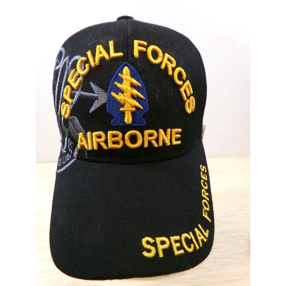 US Warriors Cap Hat‎ Military Official Head Gear Special Forces Airborne Black